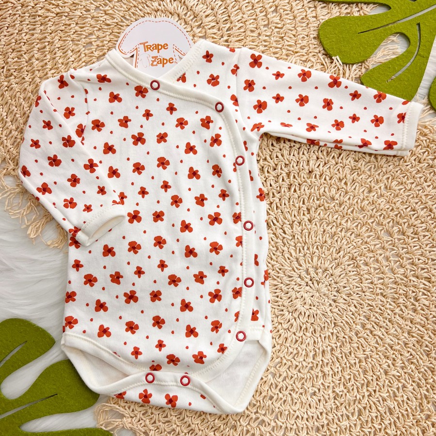 Body Kimono M/L Flores - Cor Telha e Off White